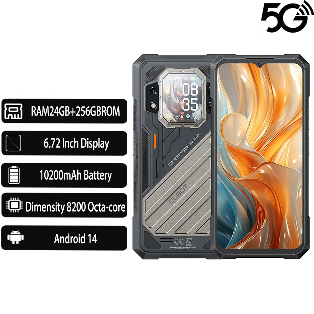 10200mAh 6.72" 256GB Android KINGKONG X PRO 5G Rugged Smartphone