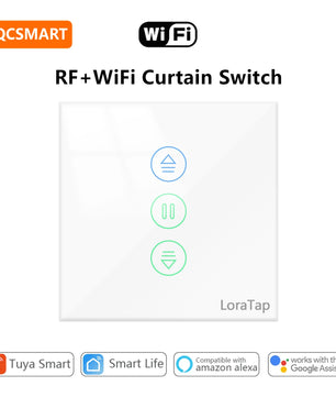 LoraTap 240V 600W Plastic Smart Rolling Blinds Curtain Switch