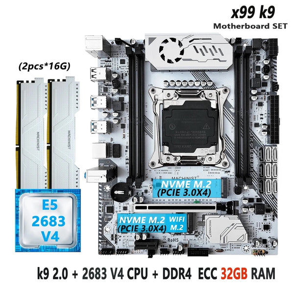 32GB RAM LGA 2011-3 Intel Xeon E5 2683 V4 Desktop Motherboard