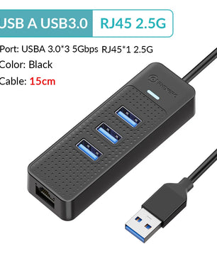 1000Mbps Ethernet Type-C USB 3.0 Hub With RJ45 USB Splitter