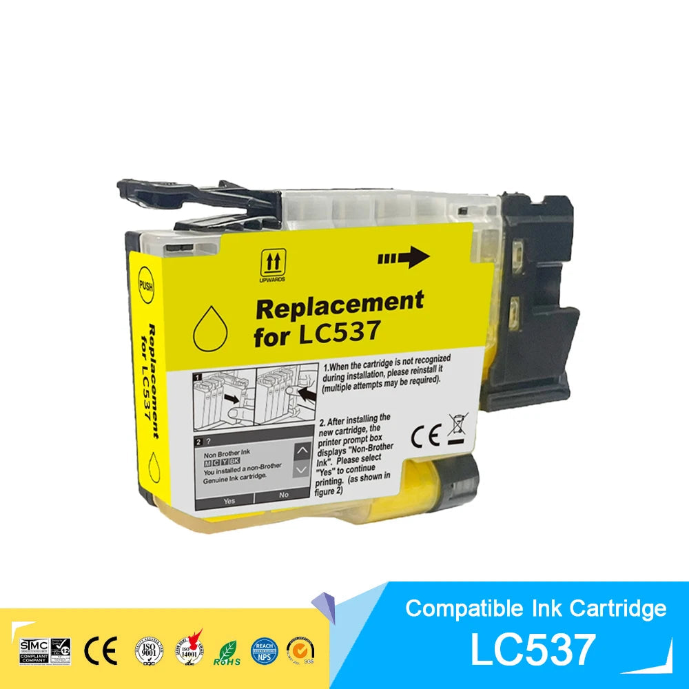 LC537 LC-537 Ink Cartridge For Brother MFC-J5115DW J6975DW Printer