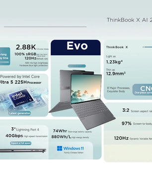 1TB 13.5“ 32GB 120Hz Ultra5 225H Bluetooth Thinkbook Lenovo Laptop