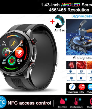 Silica Gel Waterproof Android Round Shape On-Wrist Smartwatch
