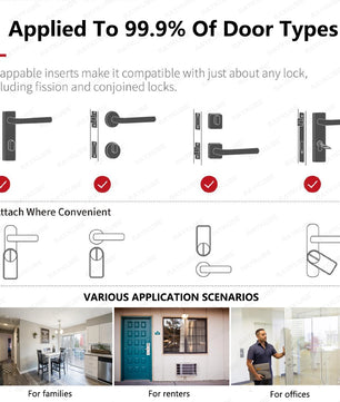 Stainless Steel Dry Battery Bluetooth Reversible Smart Door Lock