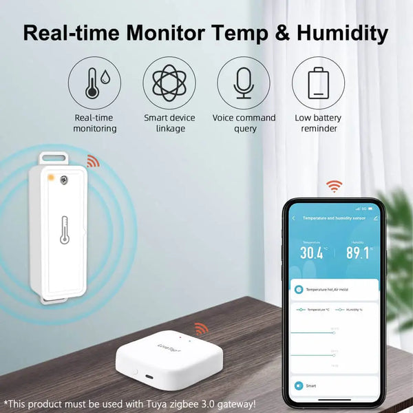 LoraTap Plastic Real Time Temperature and Humidity Sensor