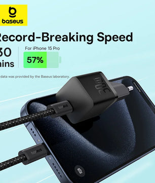 Baseus 30W Alloy USB Type-C Charger For iPhone 15 14 13 12 11 Pro Max