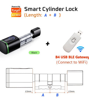 RayKube Aluminium Alloy Fingerprint Digital Smart Door Lock