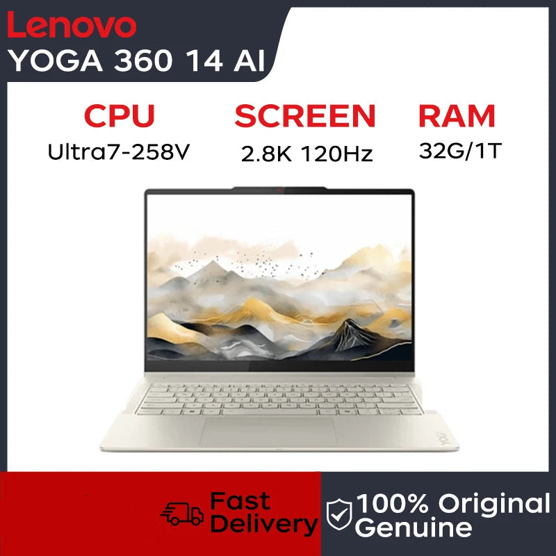 1TB 14“ 32GB Intel Core Ultra 7 360° Flip Touch Screen Lenovo Laptop