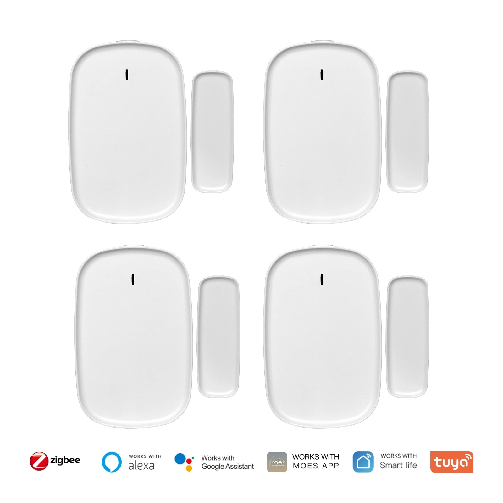 Moes 2.4GHz Plastic Home Security Smart Door Window Sensor