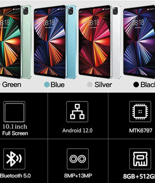 8000mAh 8GB RAM 512GB ROM Octa Core 10.1 Inches Touch Tablet