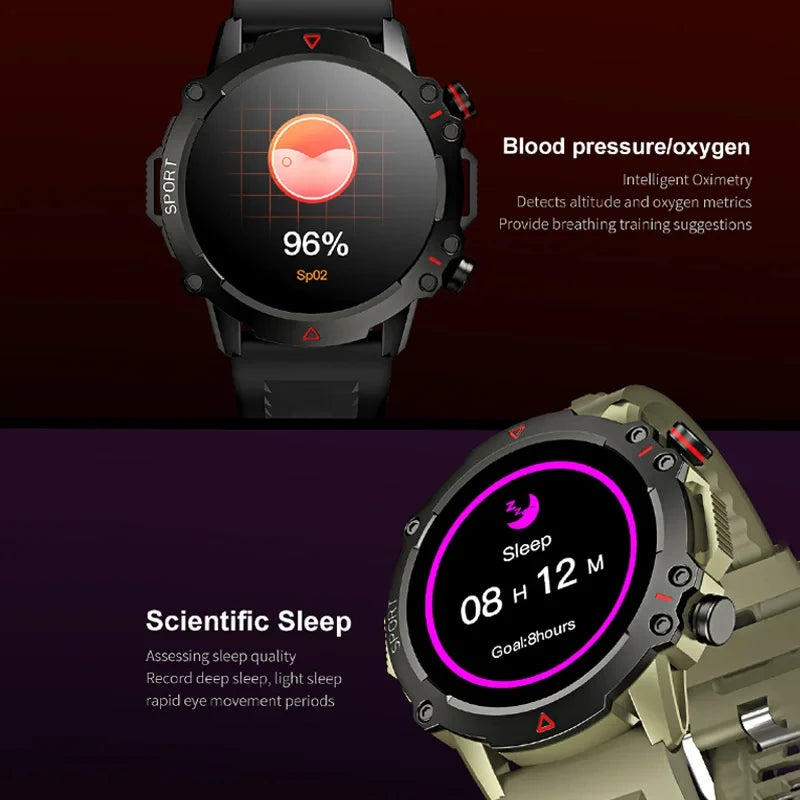 Silica Gel Waterproof Round Shaped Fitness Tracker Smartwatch
