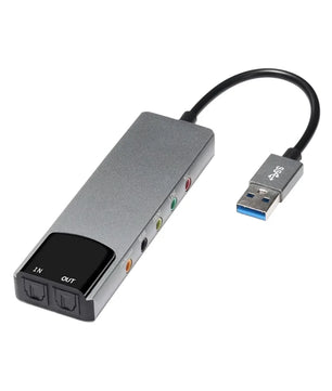 6-in-1  External USB Sound Card Adapter For Laptop