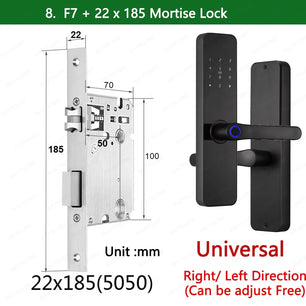Zinc Alloy Fingerprint Bluetooth Rechargeable Battery Door Lock