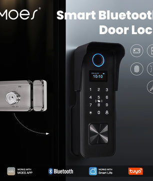 Moes Tuya Bluetooth Fingerprint Password Waterproof Door Lock