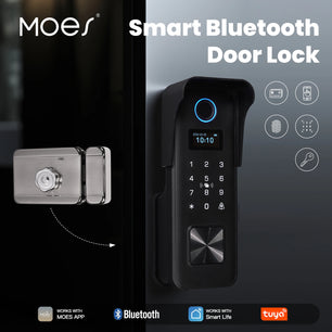 Moes Tuya Bluetooth Fingerprint Password Waterproof Door Lock