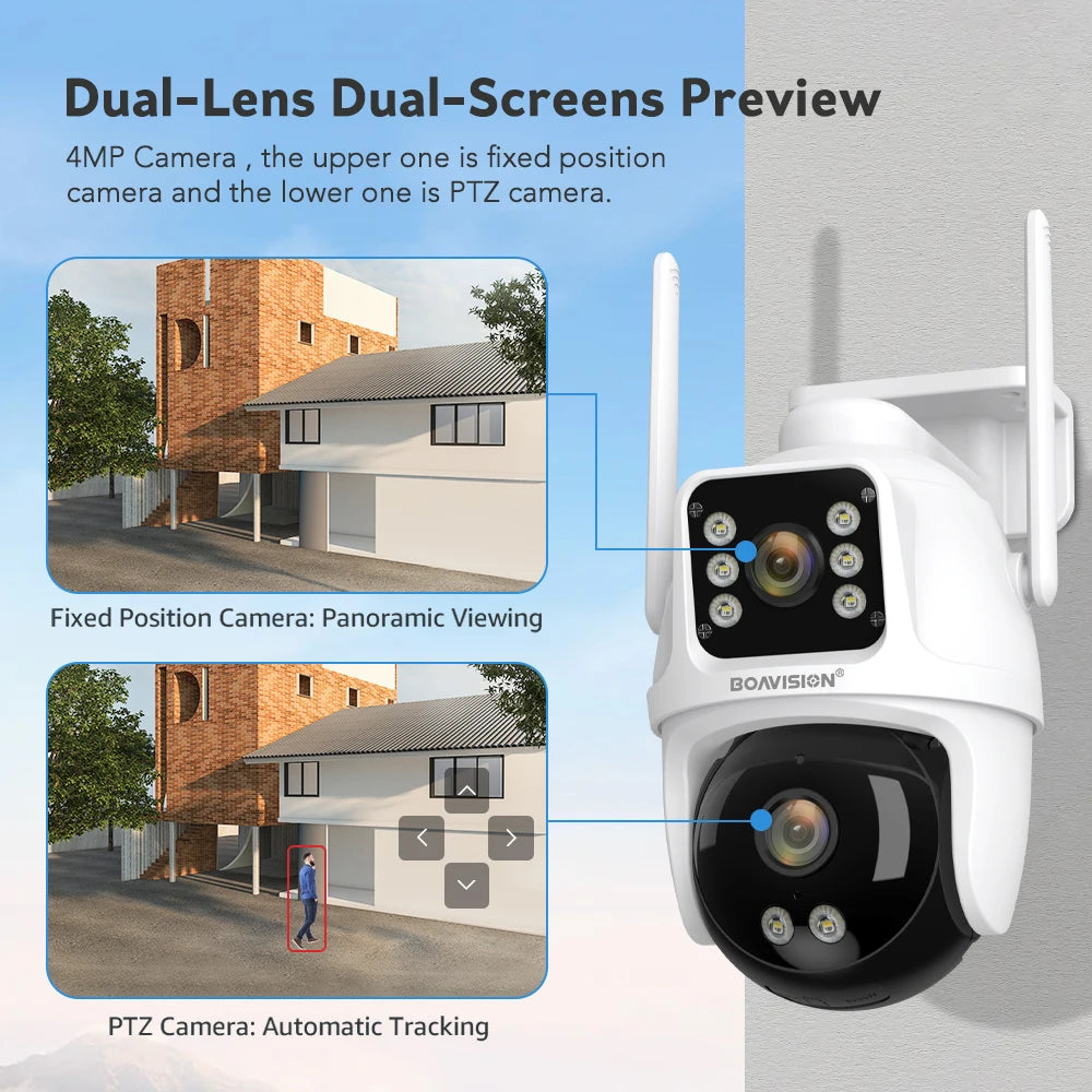 Boavision 4MP 4G Auto Tracking Night Vision Outdoor Dome Camera