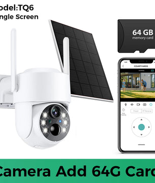 1080p 8MP 4K Solar Wifi Outdoor Dual Lens Surveillance Camera