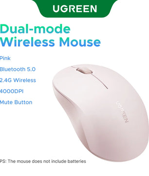 Ugreen Wireless Mouse 2.4G Bluetooth Dual Mode Portable Mouse