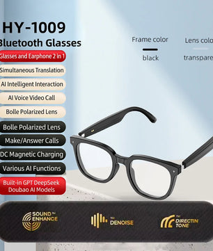 Bluetooth Compatible Wireless AI Intelligent Translation Touch Sunglasses