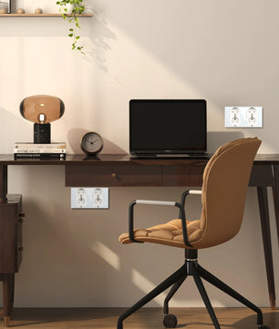 Bseed 10A Alloy 3 Gang Touch Switch With Double Wall Socket