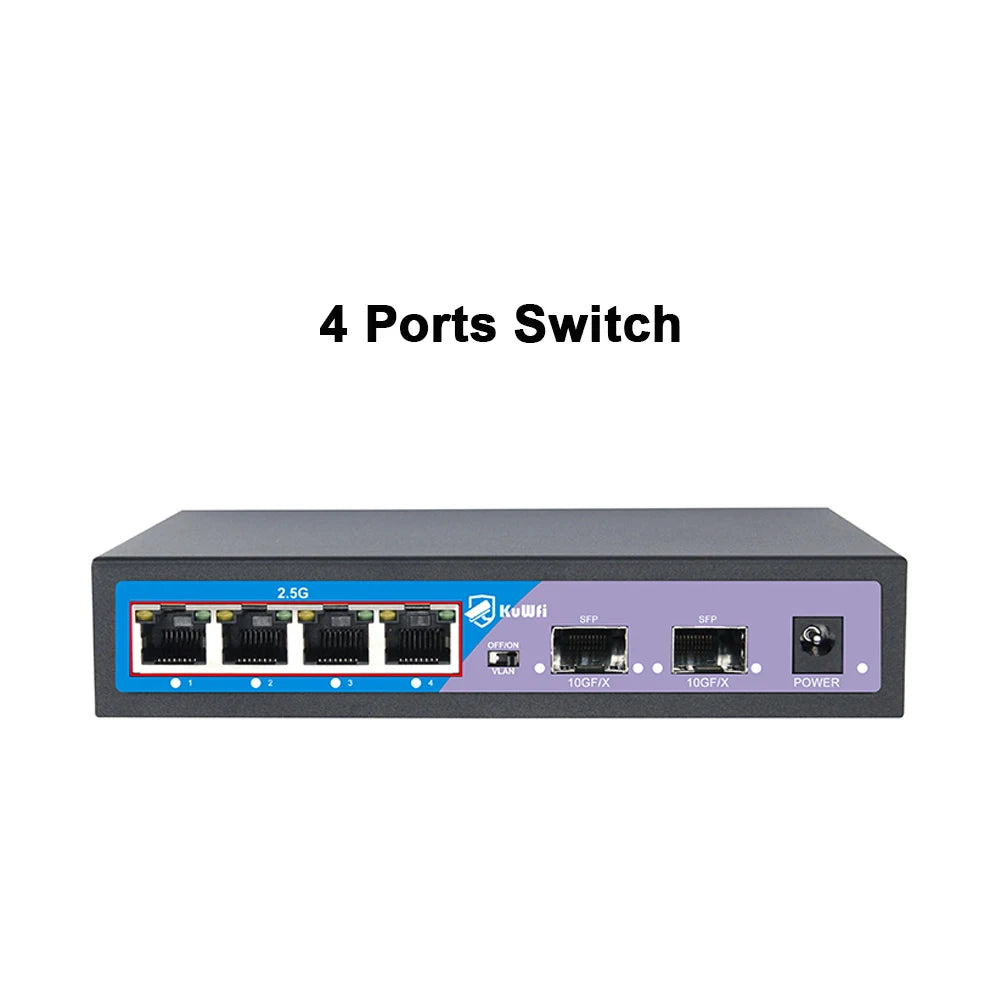 2.5G Ethernet Switch Network Switch CCTV Security IP Camera