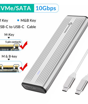 Aluminum M.2 NVMe SATA Dual Protocol Solid State Drive