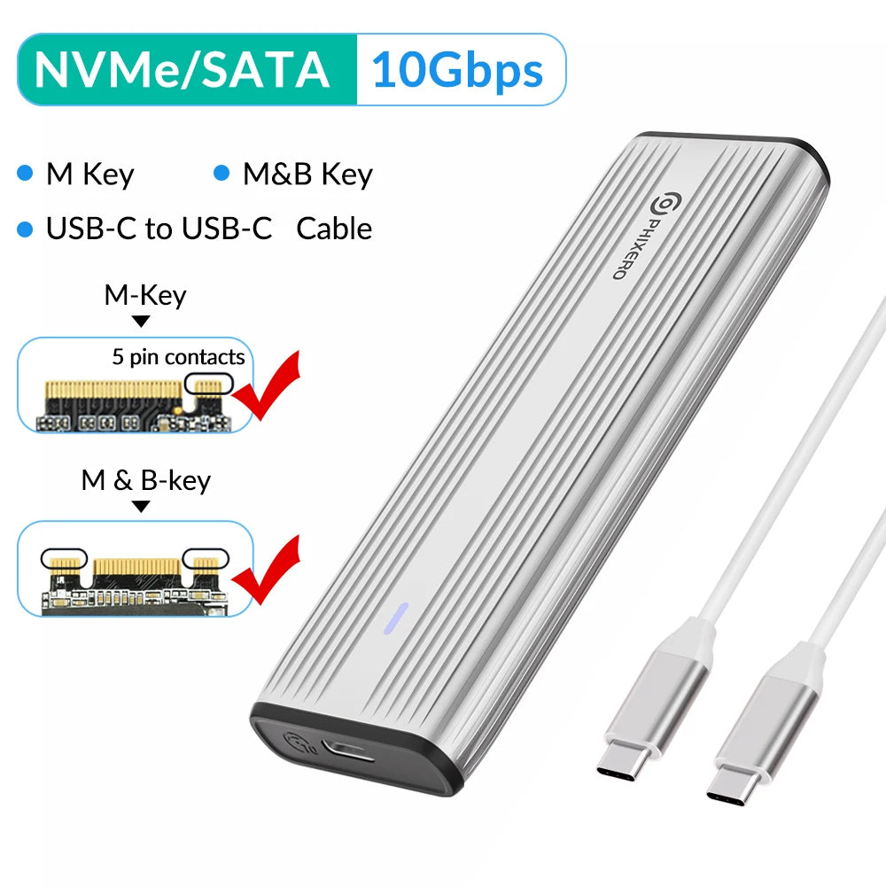 Aluminum M.2 NVMe SATA Dual Protocol Solid State Drive