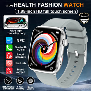 Rubber Waterproof Android Square Shaped Amoled Screen Smartwatch