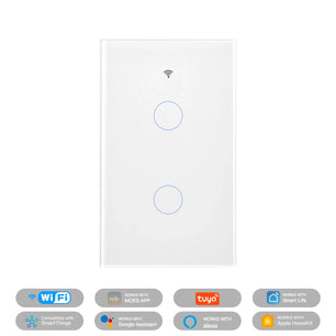 Moes Tuya WiFi Smart Light Glass Touch Panel Fireproof Switch
