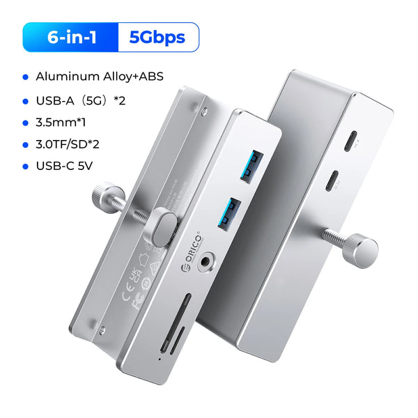 10Gbps Aluminum Alloy USB 3.2 Type-C Hub Fast Reading TF Card