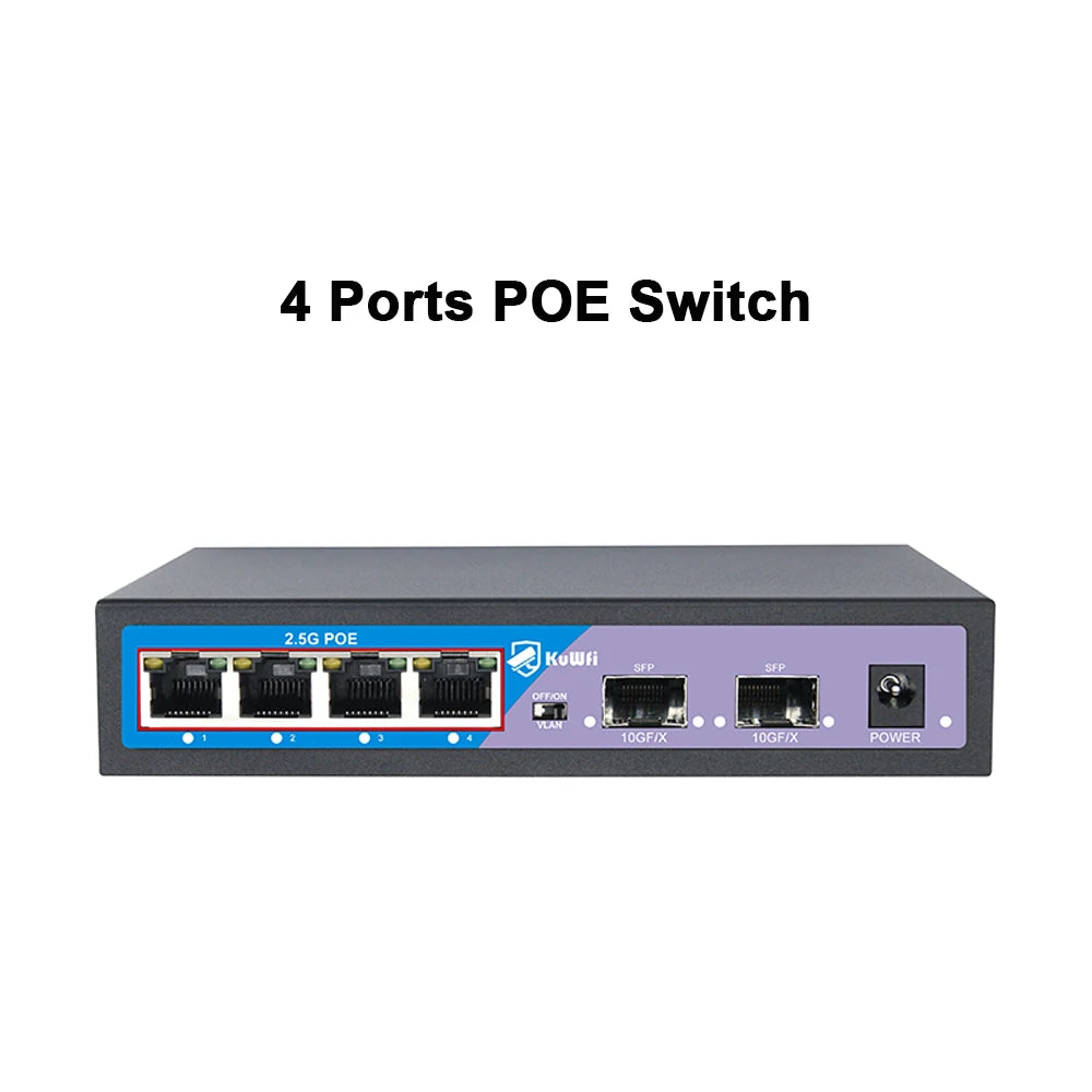 2.5G Ethernet Switch Network Switch CCTV Security IP Camera