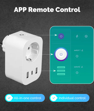 MOES WiFi 16A Plug USB Type-C Power Monitor with Alexa Google Home