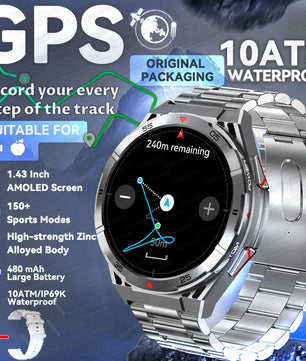 Silica Gel Health Monitor Waterproof Bluetooth Round Smart Watch