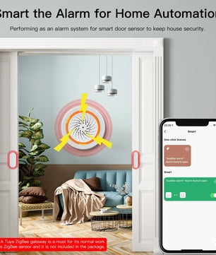 Moes 2.4GHz Plastic Smart Home Security Sound Light Siren Sensor