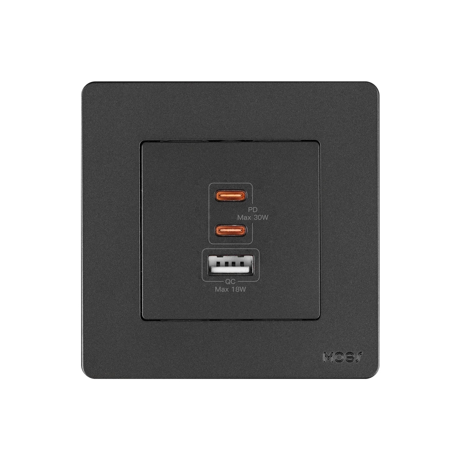 Moes 30W Ring Series PD3.0 Fast Electrical Charger Wall Outlet