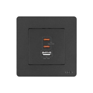 Moes 30W Ring Series PD3.0 Fast Electrical Charger Wall Outlet
