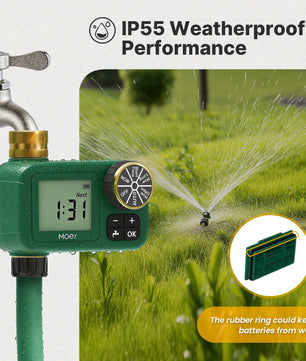 Moes Smart Waterproof Rotary Knob Button LCD Display Water Timer