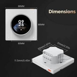 Moes Tuya WiFi Smart Knob Central Control Screen Rotate Switch