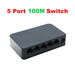 5 Ports 100% ABS 1000Mbps POE Ethernet Network Hub For Desktop