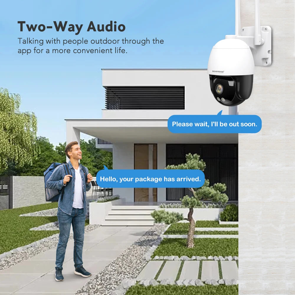 Boavision 2MP 4G Auto Tracking Two Way Audio Dome Camera