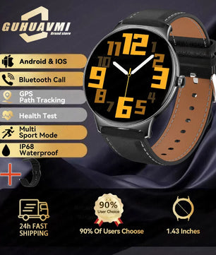 Silica Gel Full Touch Screen Android Round Shaped Digital Smartwatch