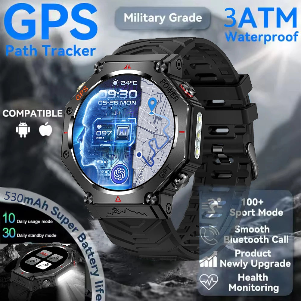 Silica Gel Waterproof Android Round Heart Rate Tracker Smartwatch