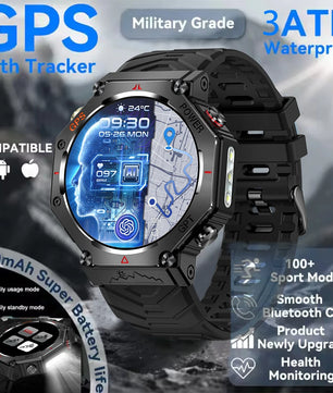 Silica Gel Waterproof Android Round Heart Rate Tracker Smartwatch