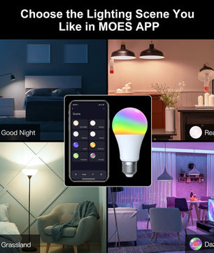 Moes Plastic Dimmable LED Light Zigbee Voice Control Smart Bulb