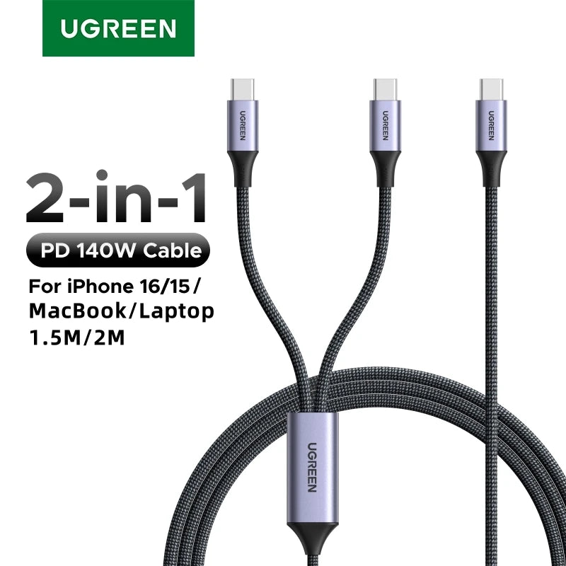 Ugreen 2 In 1 USB 1 140W PD3.1 Fast Charging For Iphone Series