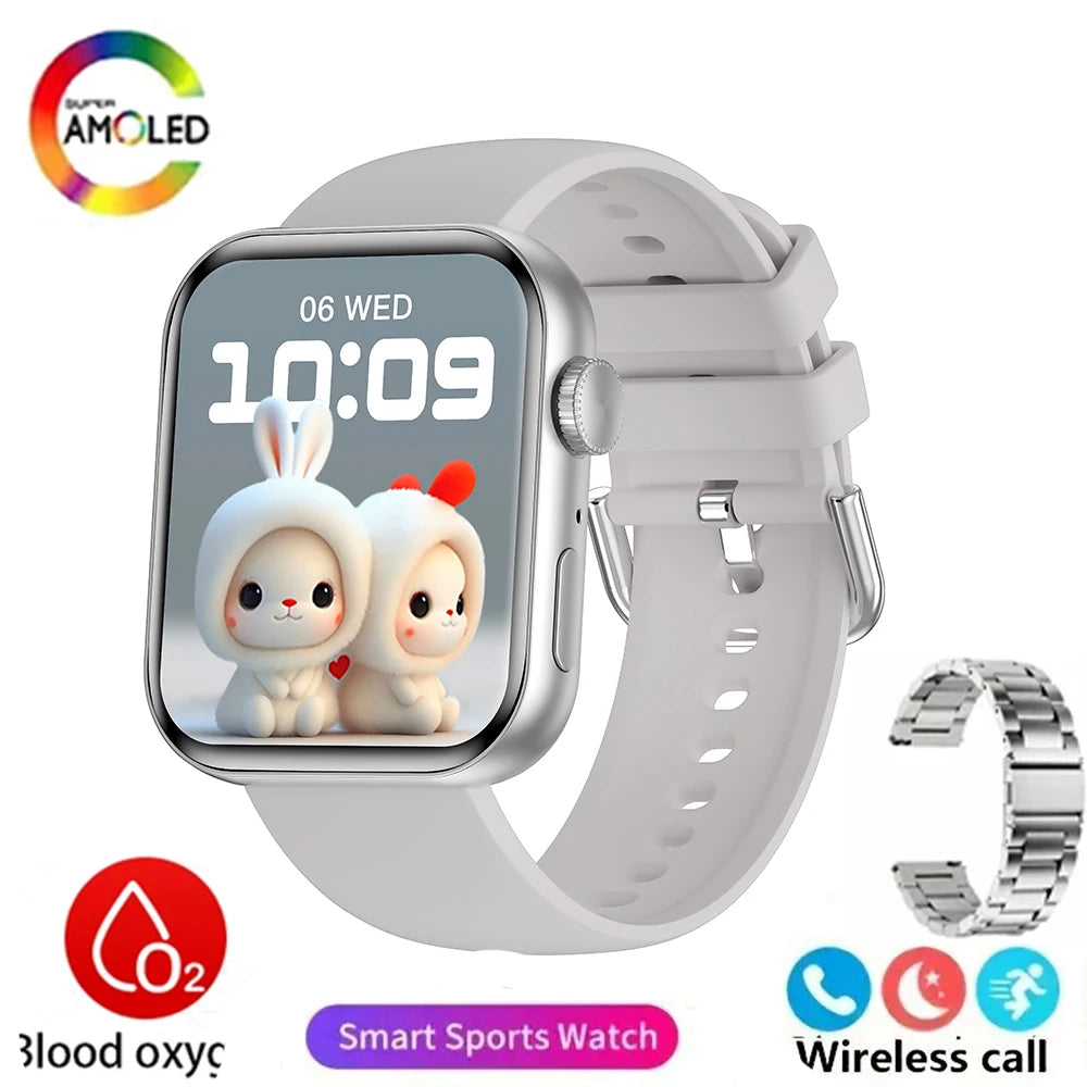 Silica Gel Waterproof Bluetooth Android GPS Square Shape Smartwatch