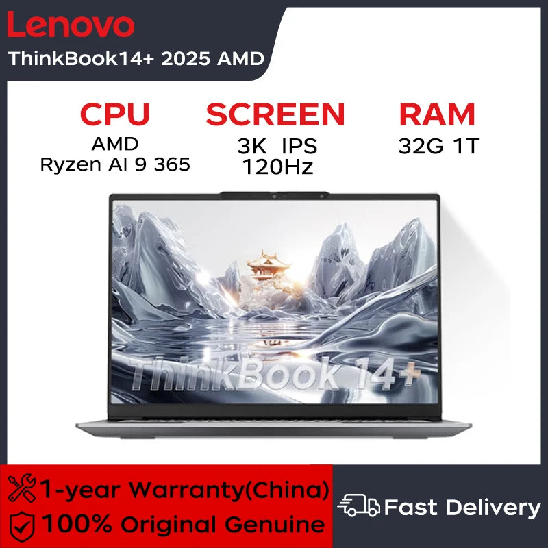 1TB 14.5" AMD Ryzen AI 9 365 3K 120Hz Bluetooth Lenovo Laptop