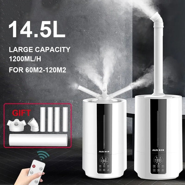 14.5L 220V Plastic Spray Mist LED Display Humidifier For House