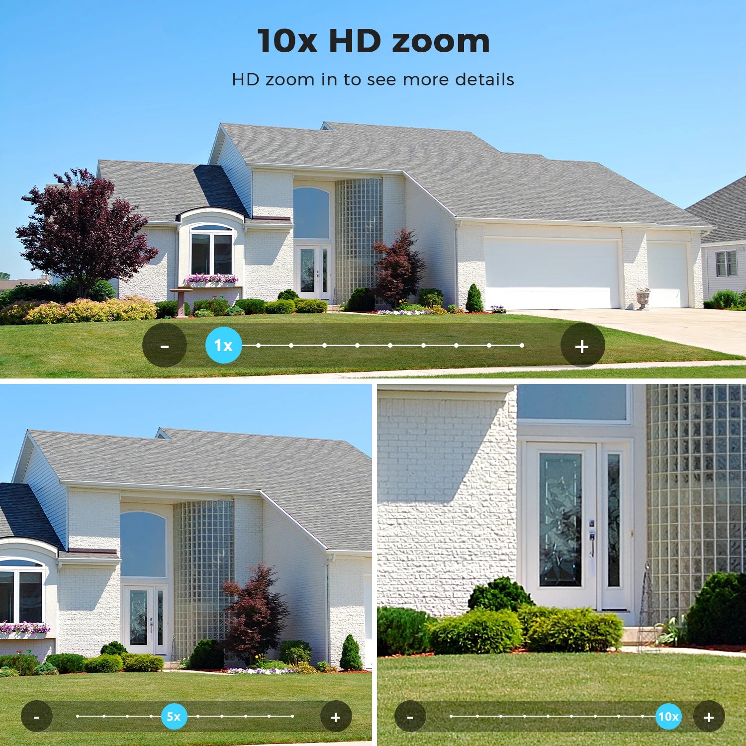 Plastic 9MP IP66 Waterproof 4 Lens Zoom 5G Dome Camera