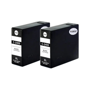 2 PCs 2400XL Ink Cartridge For Canon MAXIFY IB4040 IB4140 MB5040